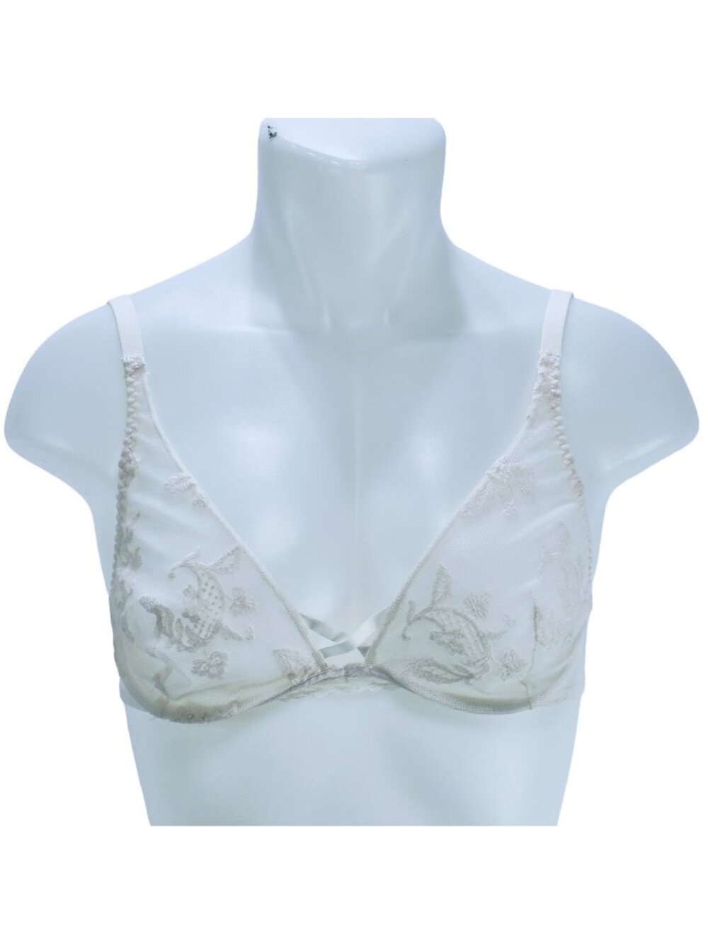PASSIONATA Women’s Lingerie Bra White Lace low cut Underwire Adjustable Size 32C